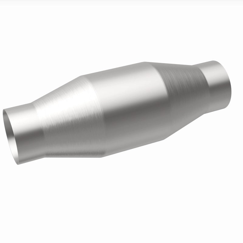 MagnaFlow Conv Univ 4 C/C 3.5 Perf Spun stainless steel catalytic converter.