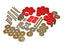 Energy Suspension 67-72 Denali XL/Suburban/Yukon XL 2WD/4WD/67-95 K-5 Blazer Red Body(cab) Mount Set components