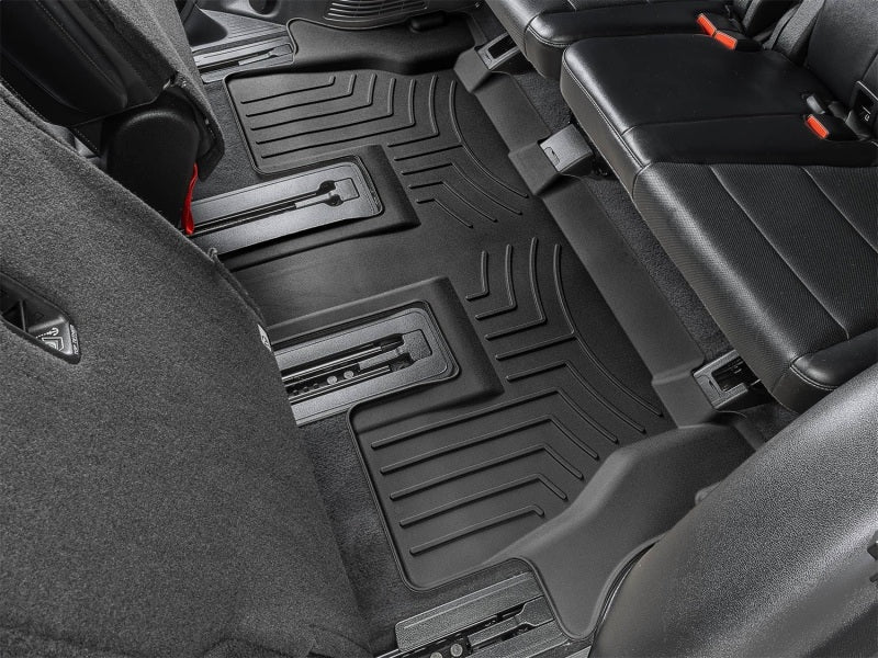 WeatherTech 2020+ Kia Telluride Rear FloorLiner HP - Black in vehicle