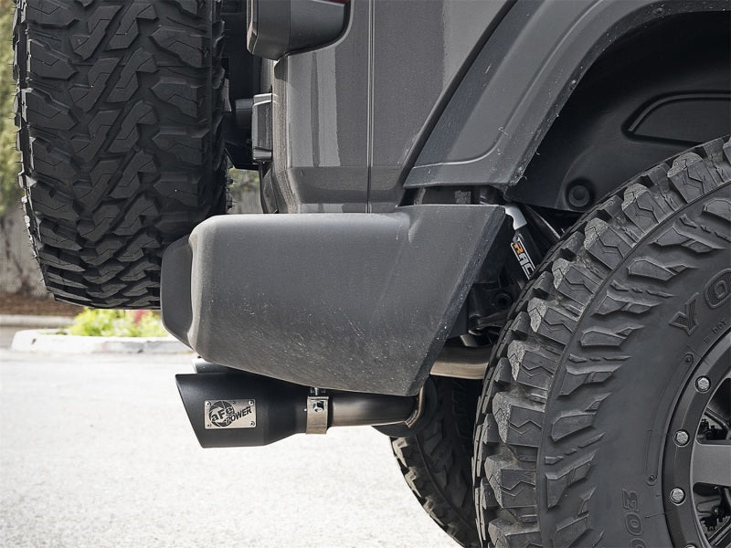 aFe Rebel Series 2.5in 409 SS Axle-Back Exhaust w/ Black Tips 2018+ Jeep Wrangler (JL) V6 3.6L Secondary image