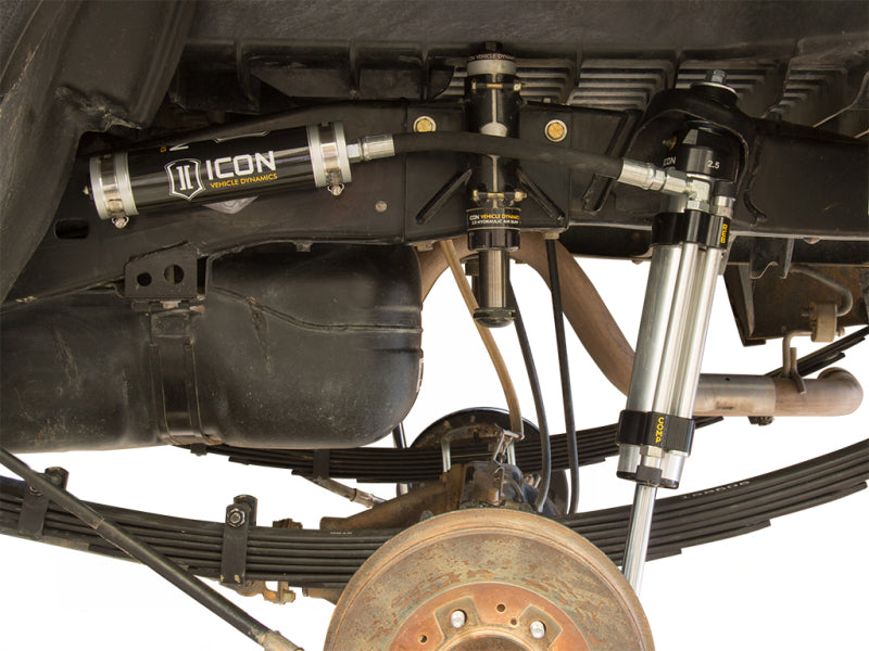 ICON 2005+ Toyota Tacoma RXT Rear 2.5 Omega Series Shocks RR - Pair installed on truck suspension