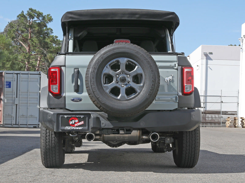 aFe 2021+ Ford Bronco L4-2.3L (t) / V6-2.7L (tt) Vulcan 3in. to 2.5in. SS Cat-Back - Polished Secondary image