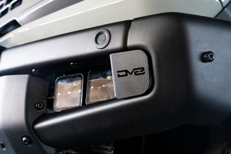 DV8 Offroad 21-22 Ford Bronco Factory Bumper Pocket Light Mount (Pair) 3in LED Pod Lights close-up view.