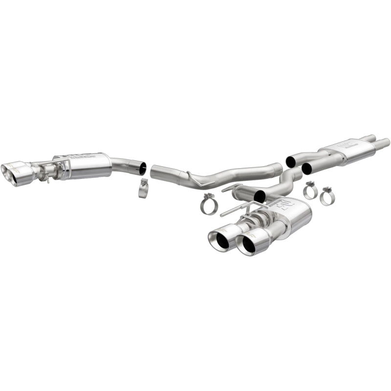 MagnaFlow SYS Cat-Back 2018 Ford Mustang GT 5.0L Street Dual Exit Polished 4in Tips Secondary image
