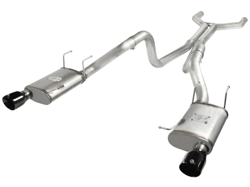 aFe MACHForce XP Cat-Back Exhaust 3in SS w/ Black Tips 11-14 Ford Mustang GT V8 5.0L Secondary image