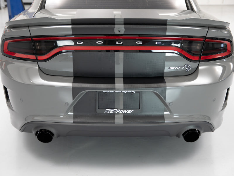 aFe MACH Force-XP 4-1/2in Black OE Replacement Exhaust Tips - 15-19 Dodge Charger/Hellcat Secondary image
