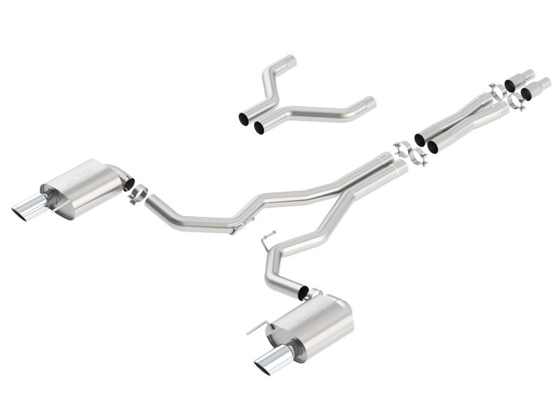 Borla S-Type Cat-Back 15-17 Ford Mustang GT 5.0L V8 MT/AT 3in pipe 4in tip Secondary image