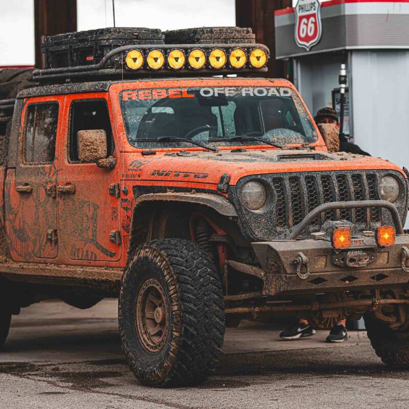 KC HiLiTES Gravity Titan LED Light Bar - 45in. (7-Light) on Jeep