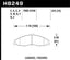 Hawk 1998-2002 Chevrolet Camaro SS 5.7 HPS 5.0 Front Brake Pads diagram