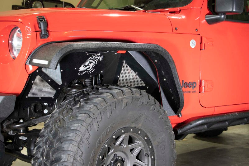 Fishbone Offroad 2018+ Jeep Wrangler JL Front Pair Aluminum - Black Powdercoat Inner Fenders Secondary image