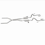 MagnaFlow SYS C/B 67-70 Mustang 2.50inch w/Tru-X exhaust system parts