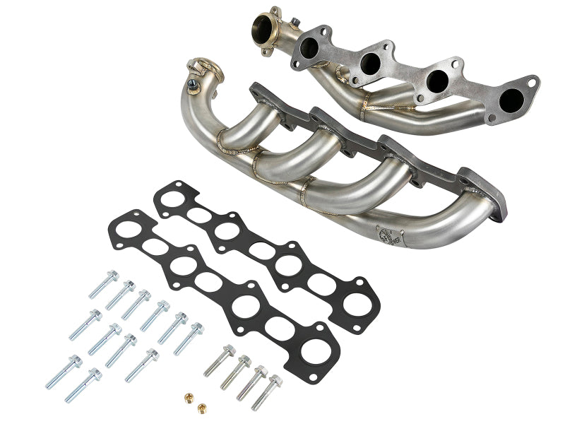 aFe Twisted Steel 1.75-2in 304 SS Headers 03-07 Ford Diesel Trucks V8-6.0L (td) Secondary image