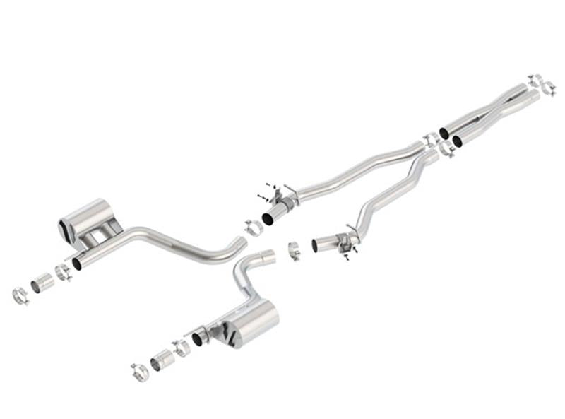Borla 2015 Dodge Challenger Hellcat 6.2L V8 ATAK Catback Exhaust No Tips Factory Valance part Main image