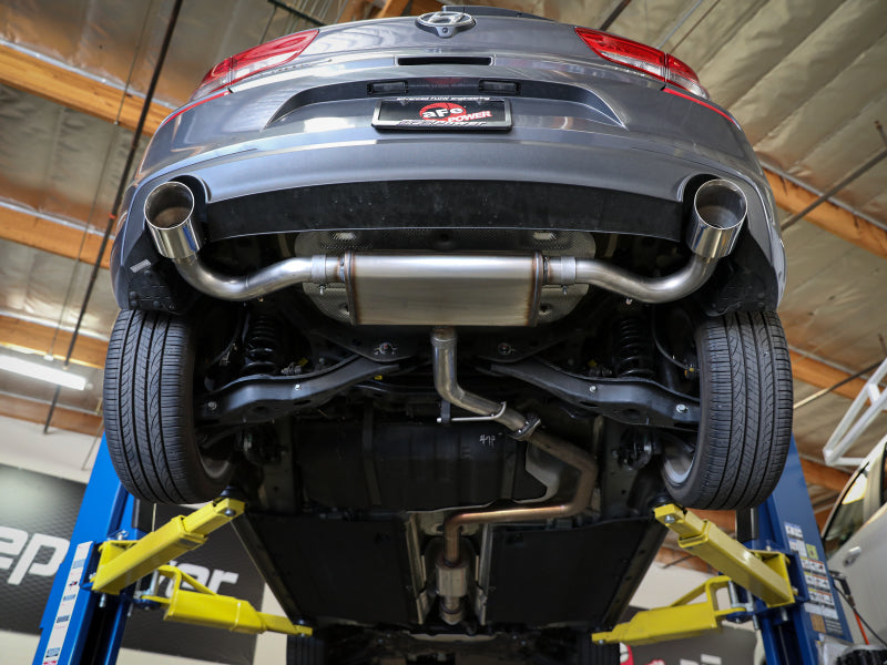 aFe Takeda Series 2.5in 409 SS Axle-Back Exhaust System Polished 18-20 Hyundai Elantra GT L4-1.6L(t) Secondary image