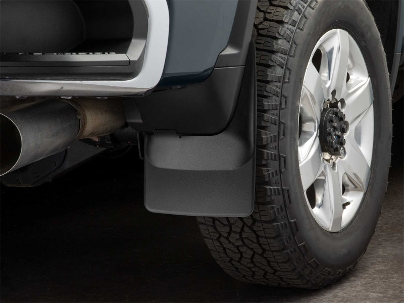 WeatherTech 20-24 Chevrolet Silverado 2500HD/3500HD Rear No Drill Mudflaps - Black Secondary image