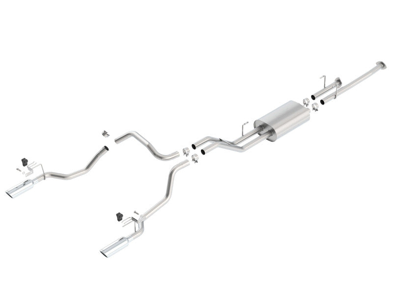 Borla 14-15 Toyota Tundra 4.6L/5.7L Crew Max SB DC SB Touring Cat Back Exhaust Dual Split Rear Exit Main image