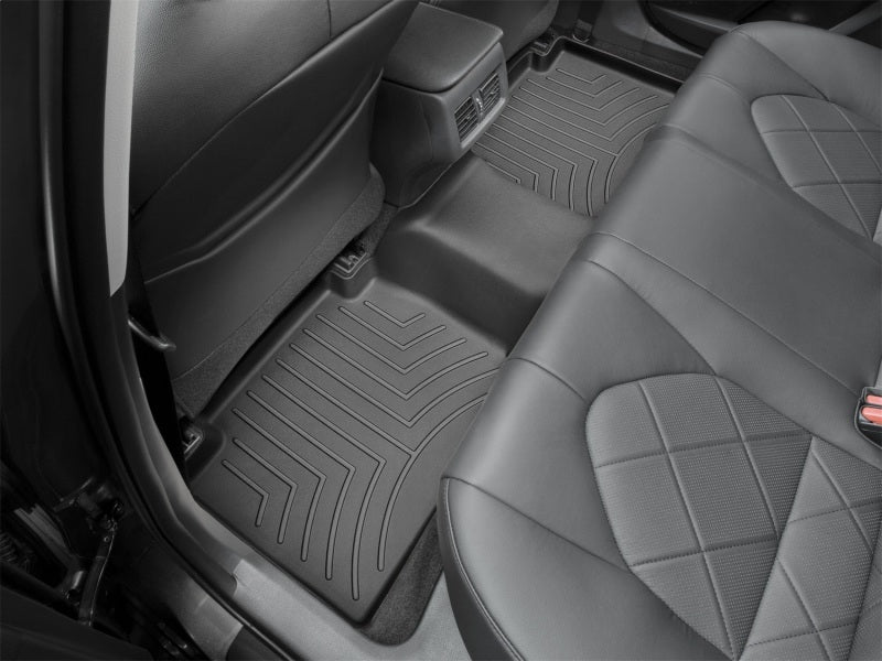 WeatherTech 2018+ Toyota Camry Rear FloorLiner - Black in vehicle interior