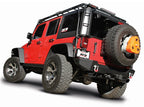 Borla 12-16 Jeep Wrangler 3.6L AT/MT 4DR 4WD S SQ RL AC SR 2.5in 2in TIP 3.5inx3.28in Black Chrome on red Jeep.