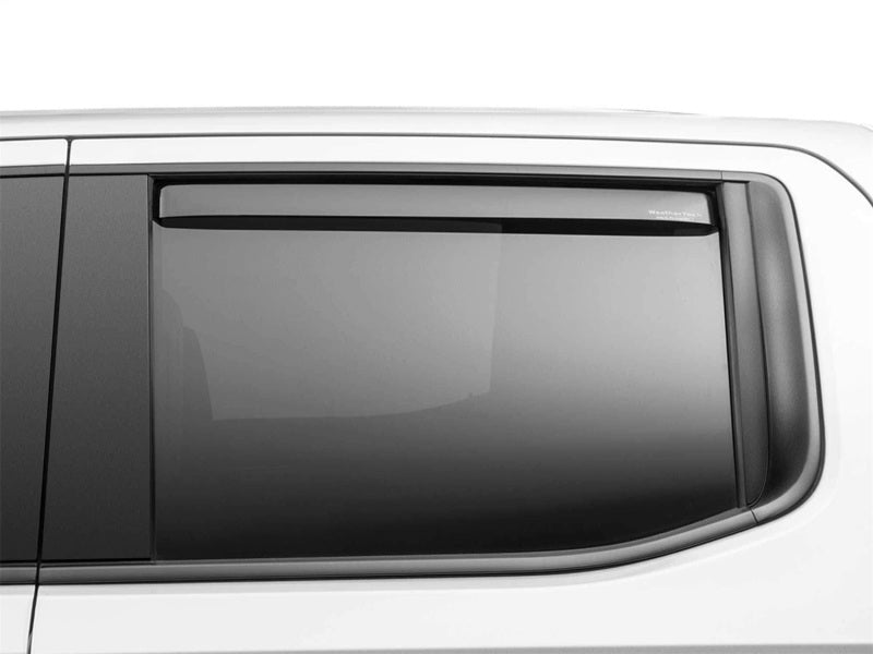 WeatherTech 19-23 GMC/Chevrolet Sierra / Silverado 1500 CC Rear Side Window Deflectors - Dark Tint Secondary image