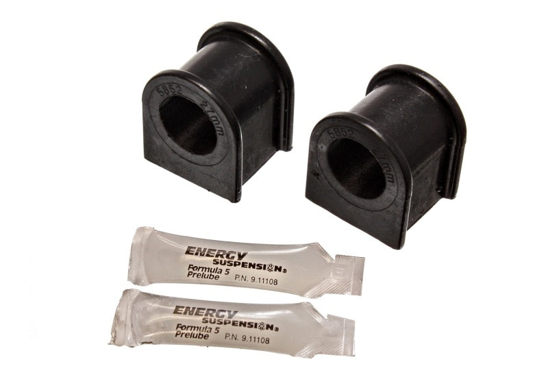 Energy Suspension 87-92 Toyota Supra Black 27mm Front Sway Bar Bushing Set installation components.