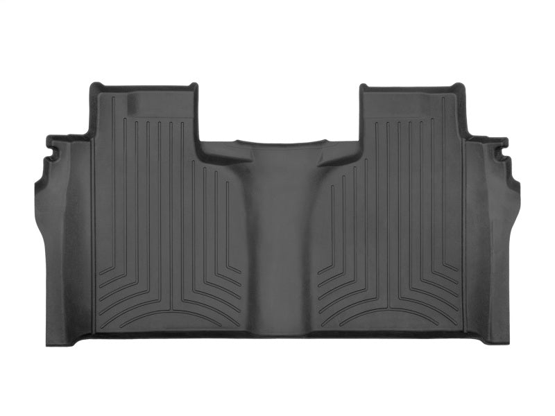 WeatherTech 19-23 Chevrolet Silverado 1500 Crew Cab; Bucket Seating Rear FloorLiner HP - Black for truck interior protection. Main image