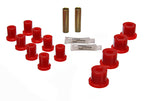 Energy Suspension Jeep Spring Bushing Set - Red for offroad performance upgrades.