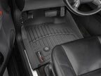 WeatherTech 07+ Chevrolet Avalanche Front FloorLiner - Black in a truck interior.