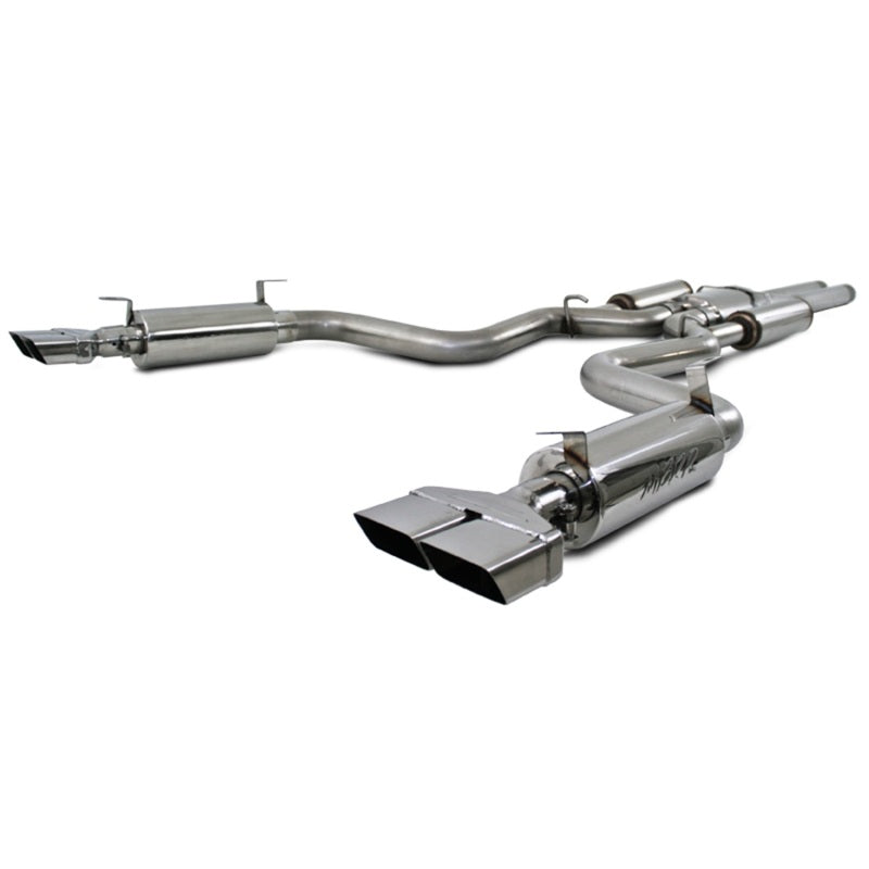 MBRP 08-11 Dodge Challenger SRT8 6.1L Hemi T304 Cat Back Dual Split Rear Secondary image