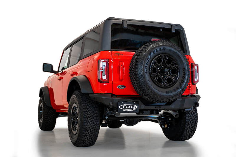 Addictive Desert Designs 2021+ Ford Bronco Rock Fighter Rear Bumper - Hammer Black Secondary image