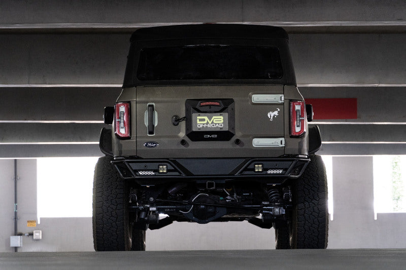 DV8 21-22 Spare Tire Delete on modified Bronco rear view
