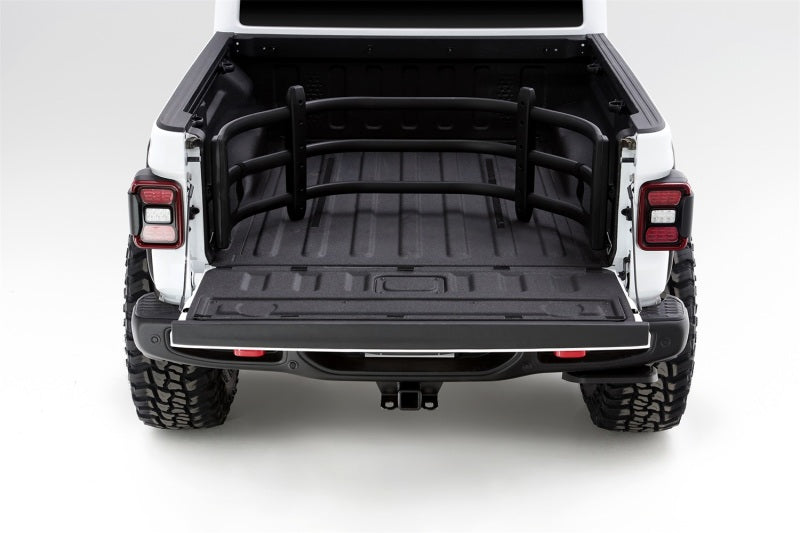 AMP Research 20-22 Jeep Gladiator (Does Not Work w/Tonneau Cvrs) Bedxtender HD Sport - Black installed in truck bed