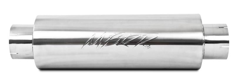 MBRP Universal Quiet Tone Muffler 5in Inlet /Outlet 8in Dia Body 31in Overall Secondary image