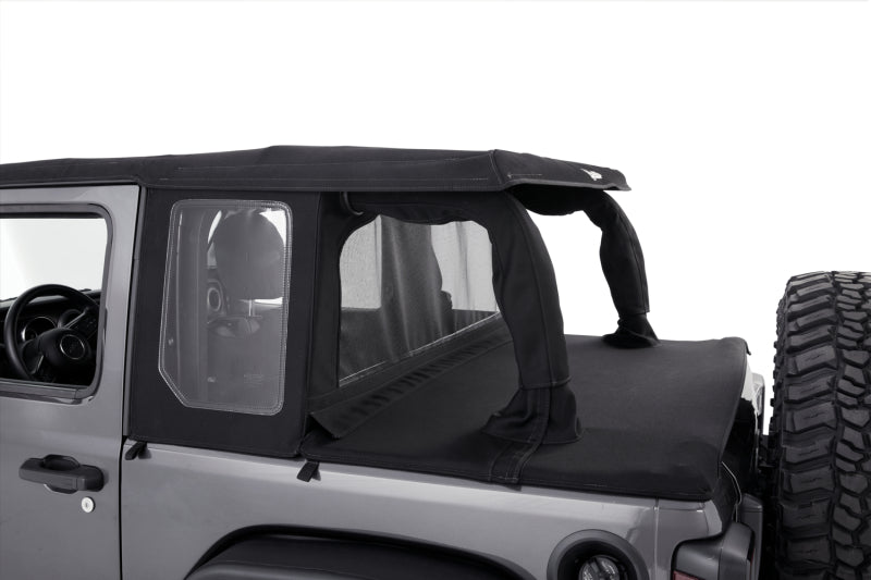 Bestop 18-26 Jeep Wrangler JL 2-Door Halftop Conversion Kit (Premium Black Twill) Secondary image