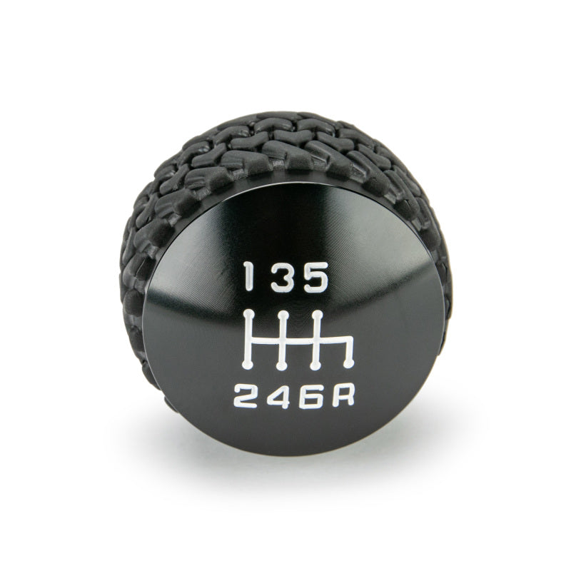 DV8 Offroad 2011-2018 Jeep JK 6-Speed Shift Knob Black with Tired Tread design