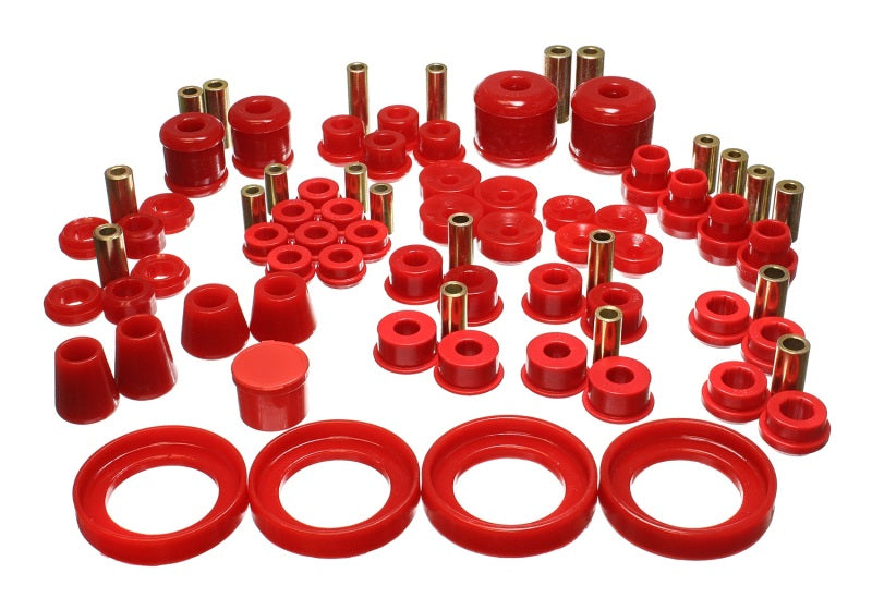 Energy Suspension 97-01 Honda Prelude (Type SH only) Red Hyper-Flex Master Bushing Set Main image