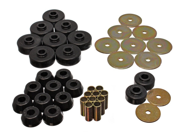 Energy Suspension 84-88 Toyota 4-Runner Black Body Cab Mount Set for offroad parts and suspension upgrades.