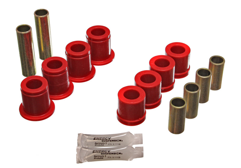 Energy Suspension 87-95 Nissan Pathfinder 2WD/4WD Red Front Control Arm Bushing Set for off road parts and suspension upgrades.