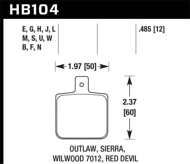 Hawk Sierra/Outlaw/Wilwood HPS Street Brake Pads Secondary image