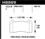 Hawk HP Plus Track Only Ferro-Carbon Brake Pads dimensions for Ford Focus