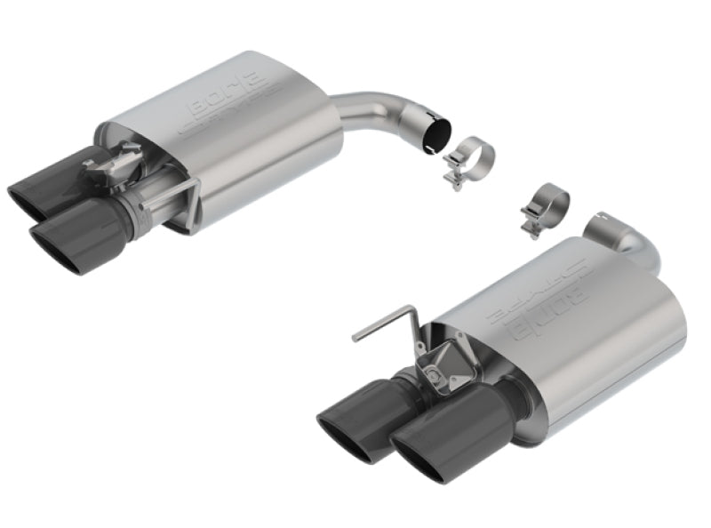 Borla 18-19 Ford Mustang GT 5.0L AT/MT 2.5in S-Type Axle Back Exhaust w/ Valves - Black Chrome Tips Main image