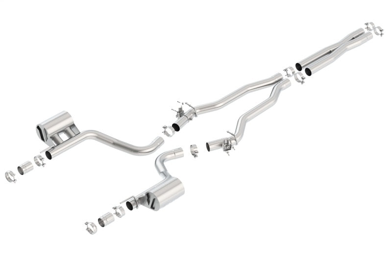 Borla 2015 Dodge Charger Hellcat 6.2L V8 ATAK Catback Exhaust w/ Valves No Tips Factory Valance parts Main image