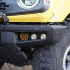 KC HiLiTES 2021+ Ford Bronco FLEX ERA 3 Dual Mode SAE Fog Light Pocket Kit installed on yellow Bronco
