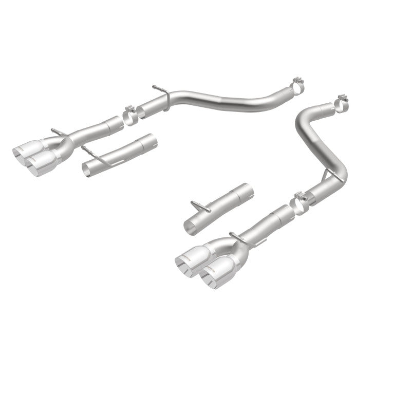MagnaFlow Axle-Back, SS, 2.5in, Quad Split Rear 3.5in Tip 2015 Dodge Challenger 3.6L V6 exhaust system components