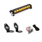 Baja Designs Polaris Pro-R S8 10in Hood Mount Kit - Amber for offroad lighting and electrical