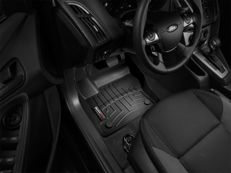 WeatherTech 12-14 Ford Focus Front FloorLiner - Black installed
