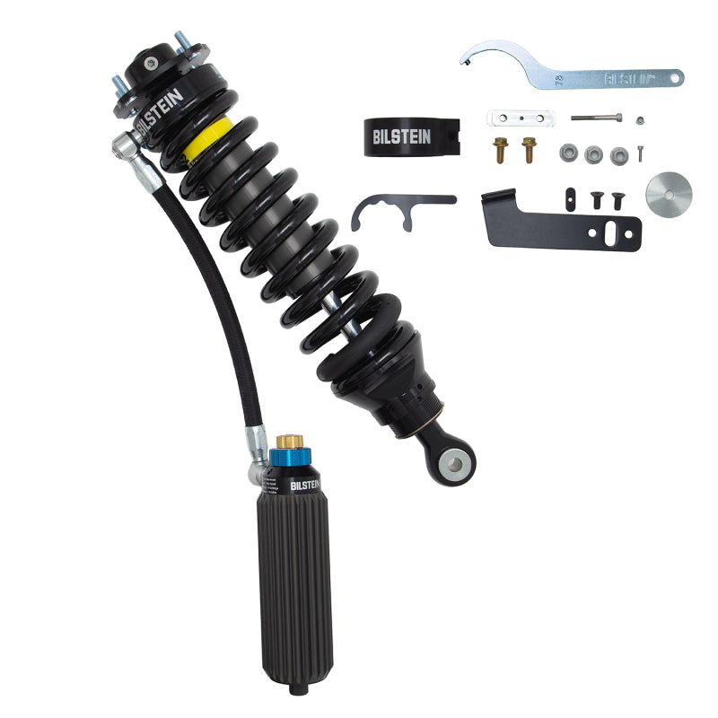 Bilstein 2022+ Toyota Tundra 4WD B8 8112 Black Hawk 3-Way Adj. Front Left Coilover - 1-2.25in Lift with accessories