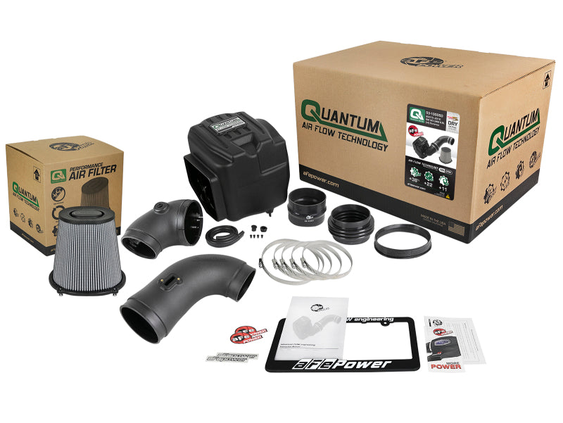 aFe Quantum Pro DRY S Cold Air Intake System 08-10 GM/Chevy Duramax V8-6.6L LMM - Dry Secondary image