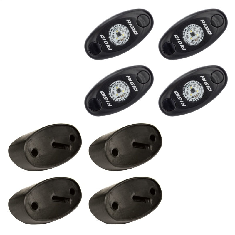 Rigid Industries Rock Light Kit- Cool White (4 lights) with mounts