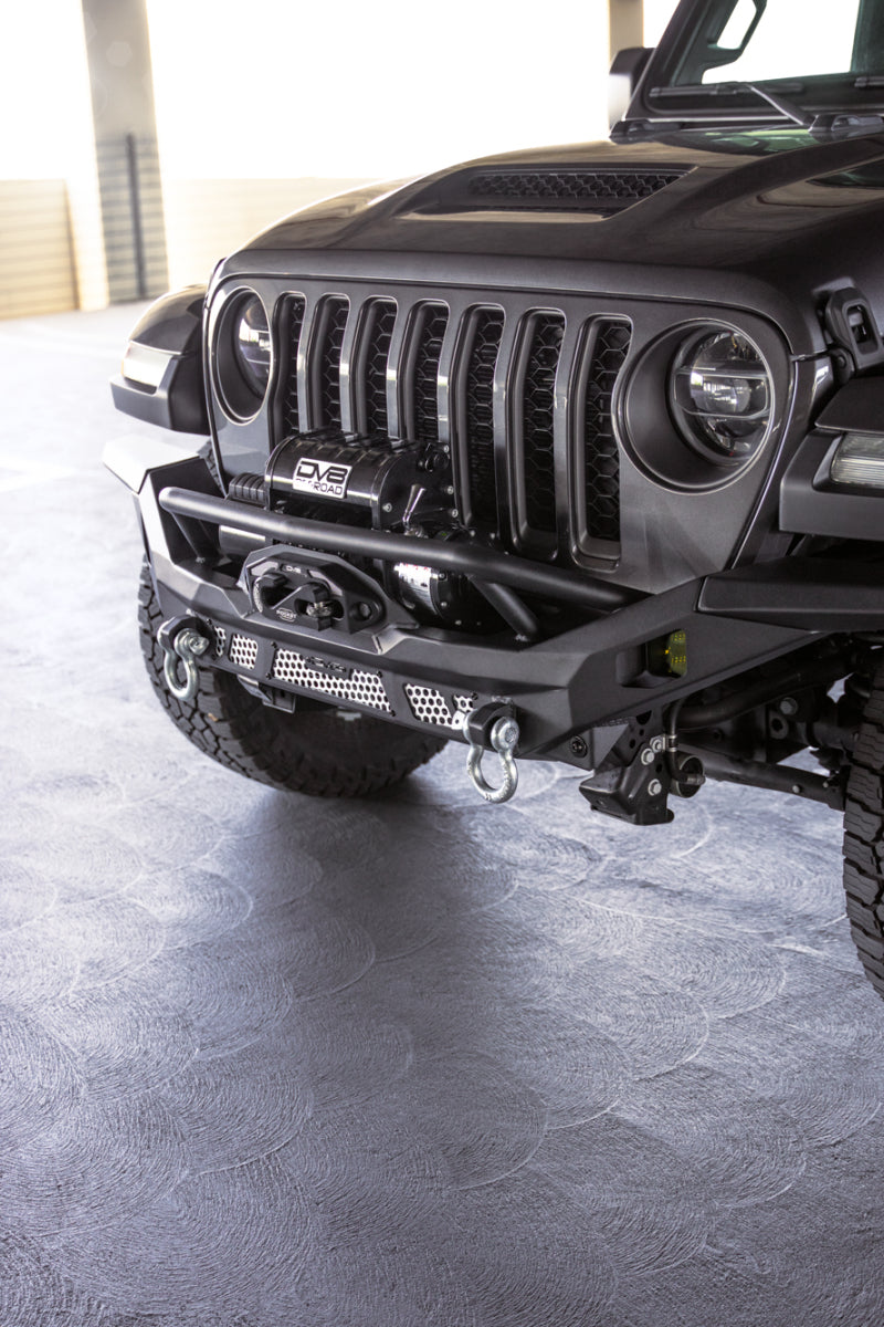 DV8 Offroad 07-18 Jeep Wrangler JK / 18-23 Wrangler JL / 20-23 Gladiator JT MTO Series Front Bumper with winch