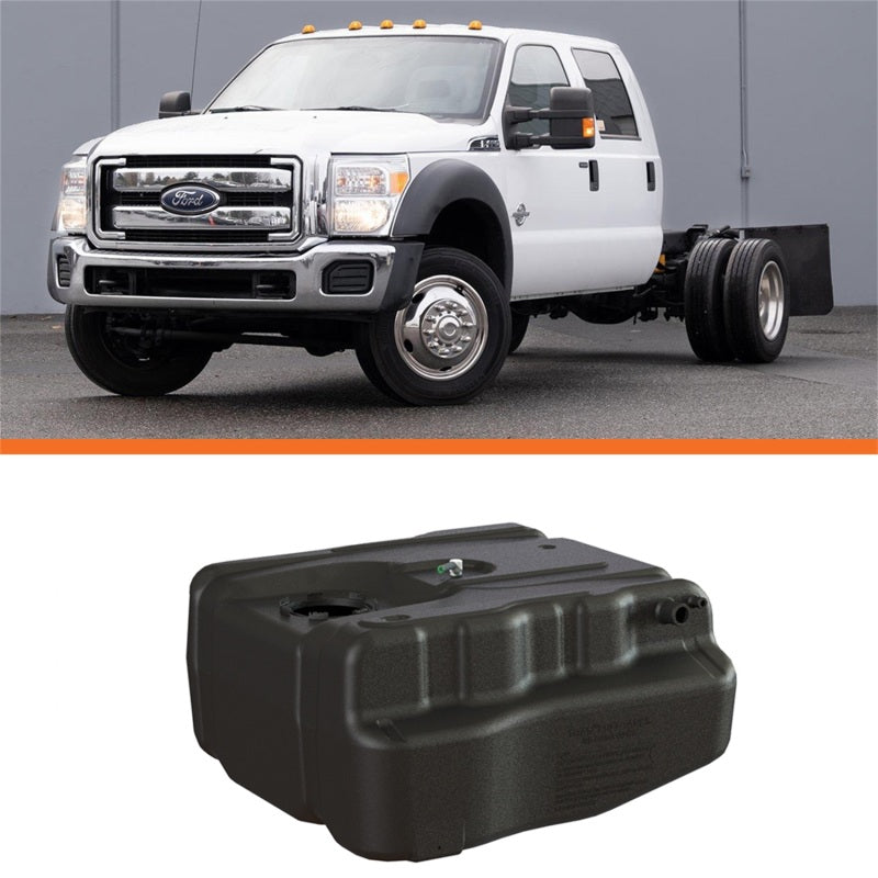 Titan Fuel Tanks 11-19 Ford F-350/F-450 Narrow Frame 40 Gallon After-Axle Utility Fuel Tank for heavy duty trucks.